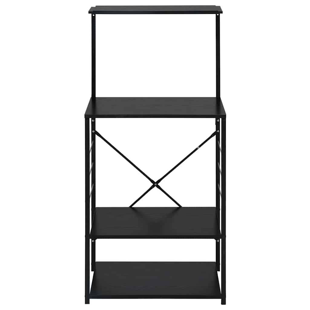 VidaXL Mikrowellenschrank 60x39,6x123 cm, Ausführung Holz schwarz