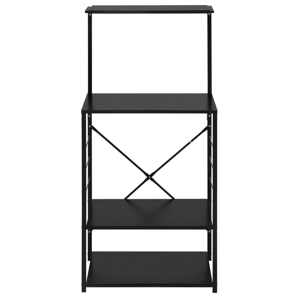 VidaXL Mikrowellenschrank 60x39,6x123 cm, Ausführung Holz schwarz