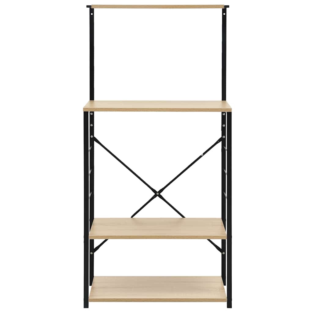 Vidaxl magnetronkast 60x39,6x123 cm bewerkt hout zwart en eikenkleurig