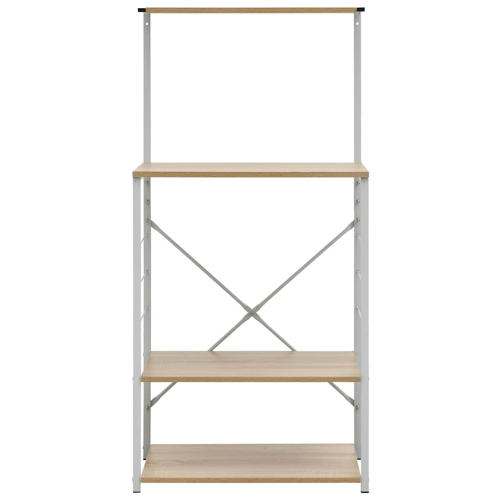Vidaxl magnetronkast 60x39,6x123 cm bewerkt hout wit en eikenkleurig
