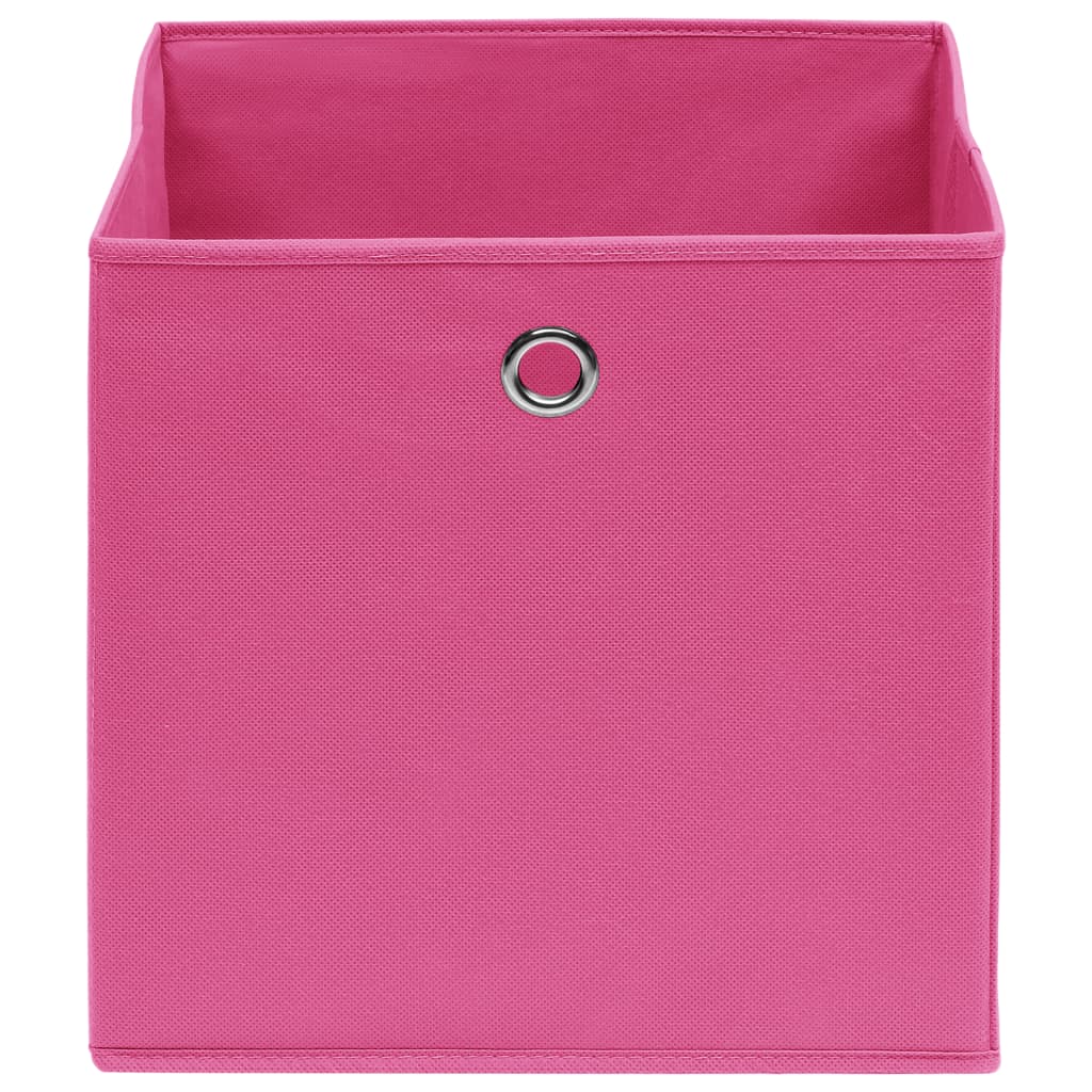 VidaXL Aufbewahrungsboxen, 4 Stück, 32 x 32 x 32 cm, Stoff, rosa