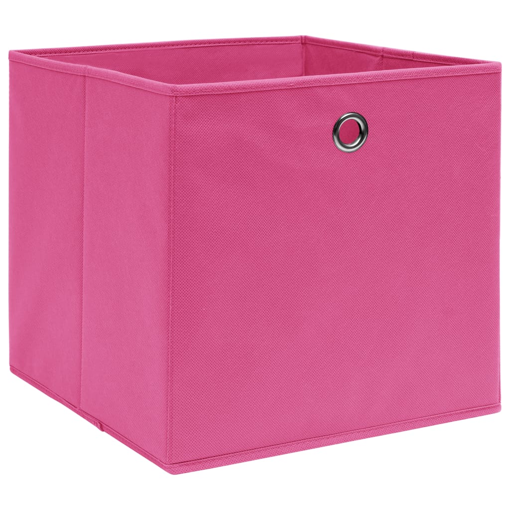 VIDAXL - Aufbewahrungsboxen, 10 Stück, 32 x 32 x 32 cm, Stoff, rosa