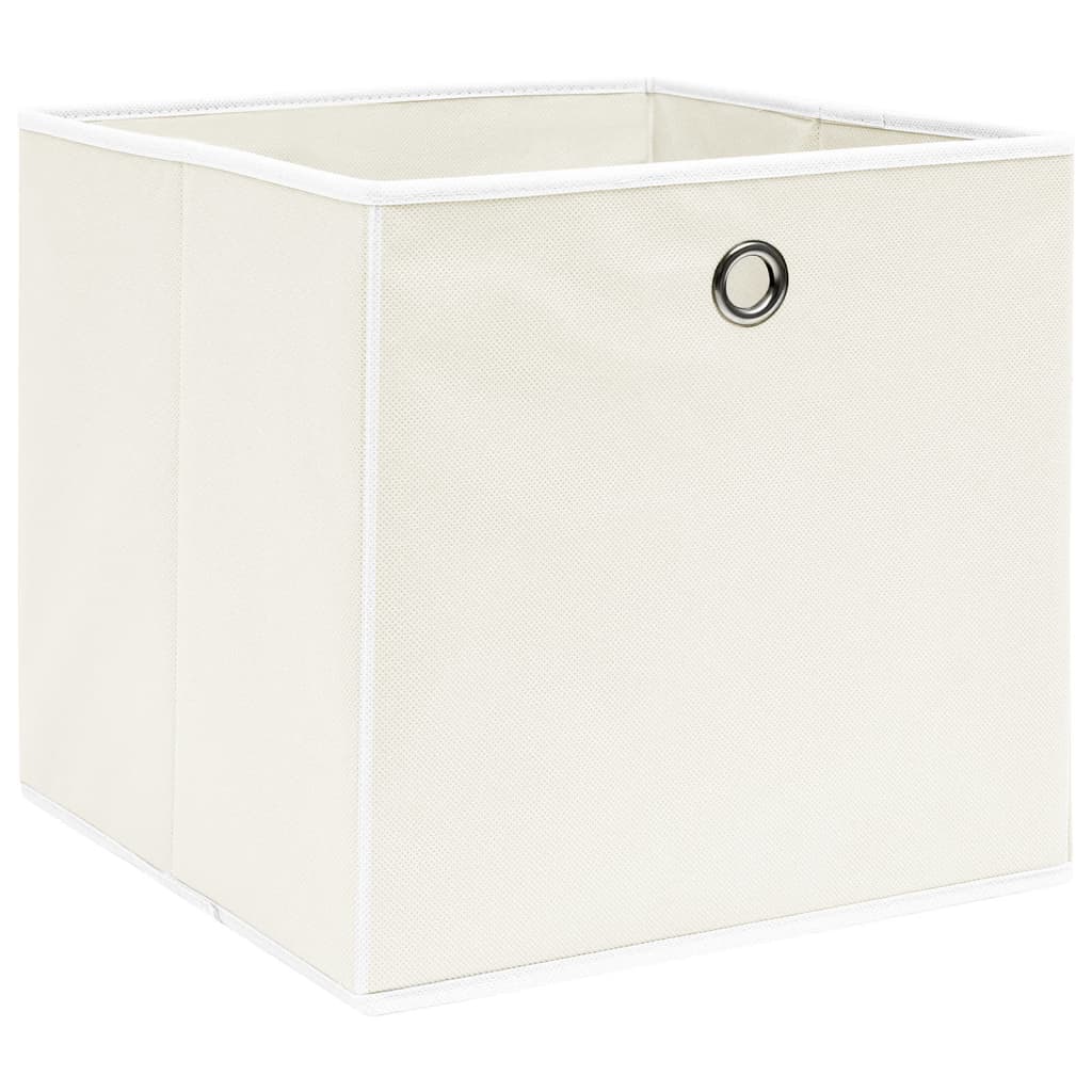 VIDAXL -Speicherboxen 10 Stück 32x32x32 cm Stoff weiß