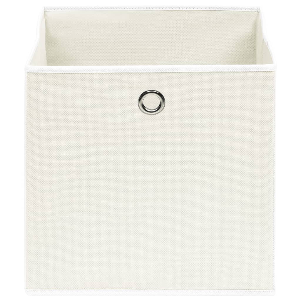 VIDAXL -Speicherboxen 10 Stück 32x32x32 cm Stoff weiß