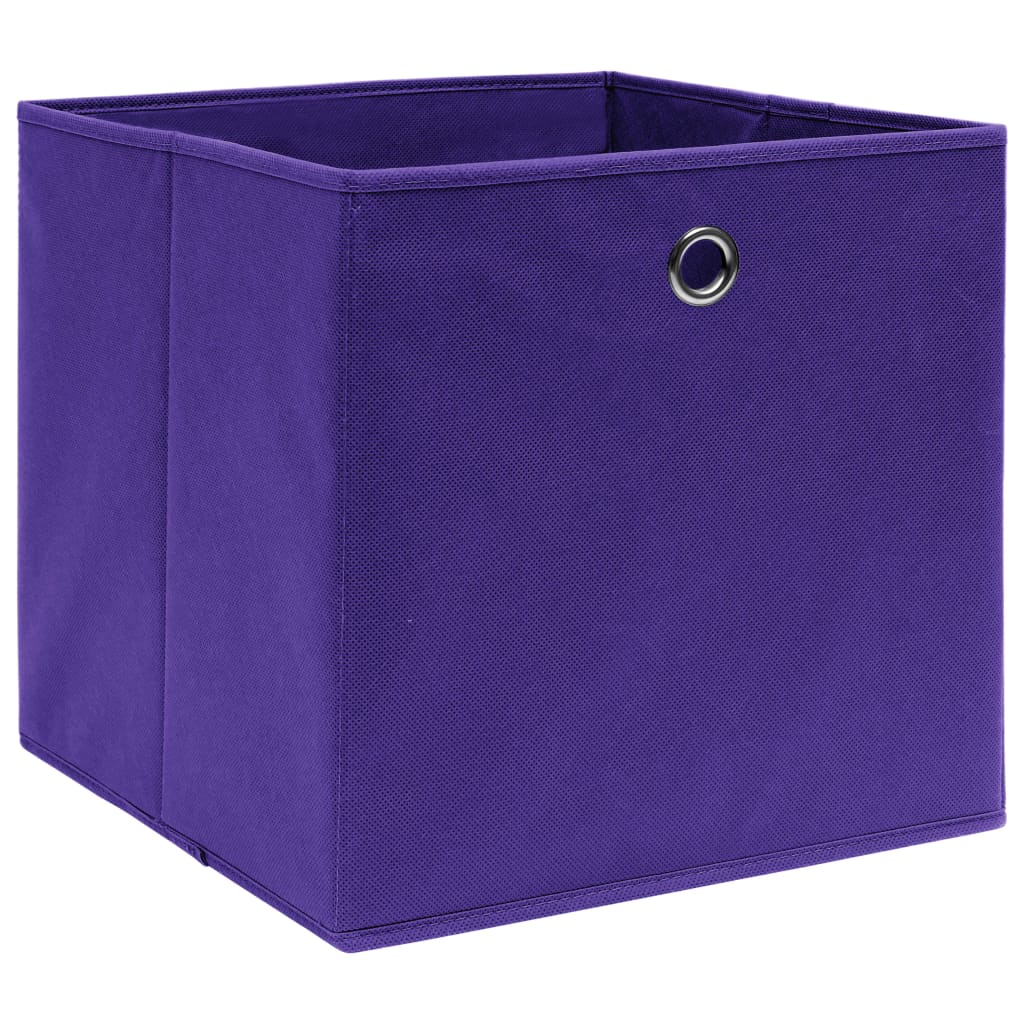 VIDAXL - Aufbewahrungsboxen, 10 Stück, 32 x 32 x 32 cm, Stoff, lila
