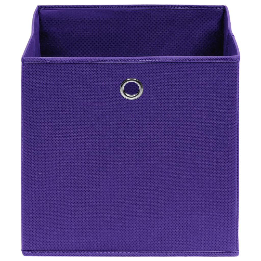 VIDAXL - Aufbewahrungsboxen, 10 Stück, 32 x 32 x 32 cm, Stoff, lila