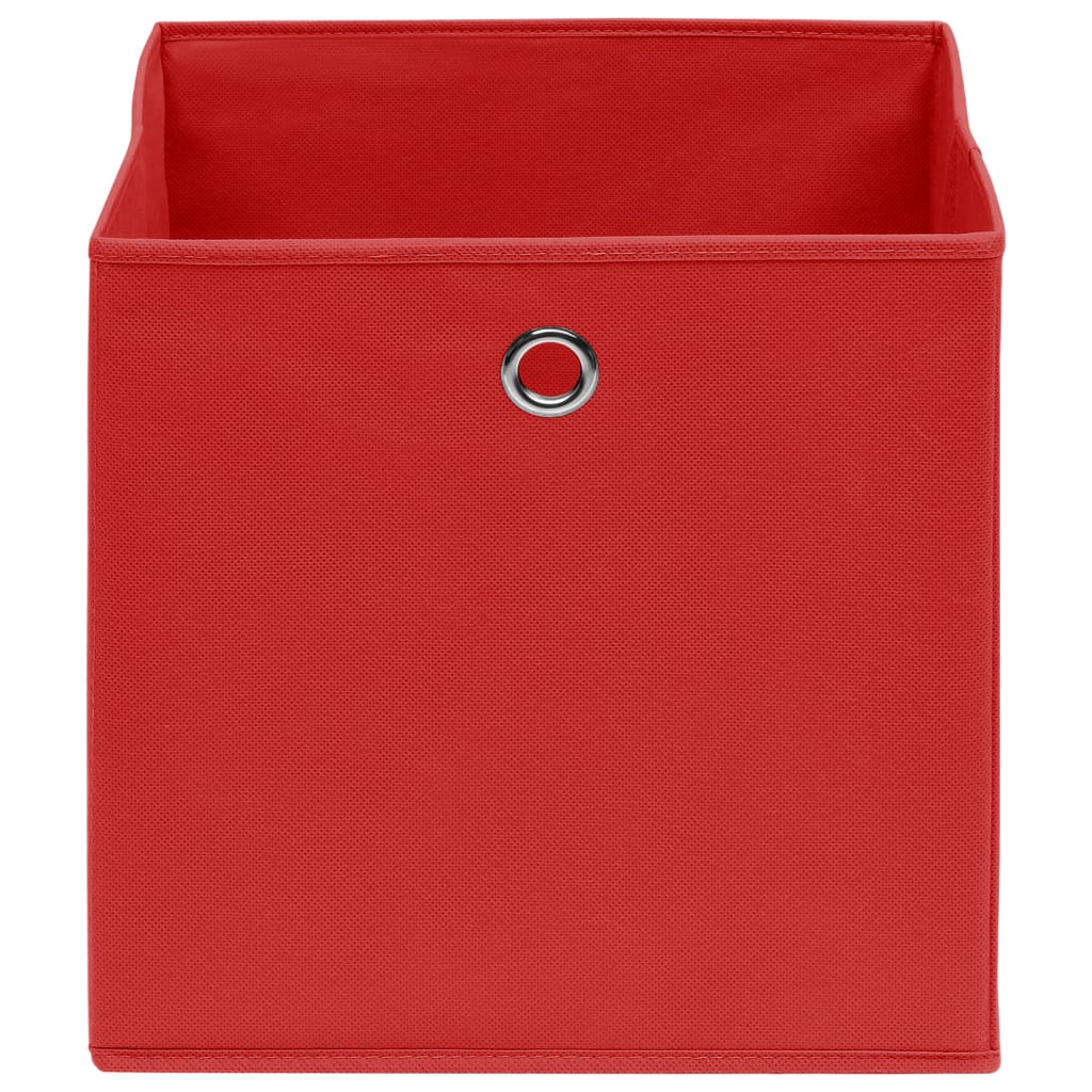 VidaXL Aufbewahrungsboxen, 4 Stück, 32 x 32 x 32 cm, Stoff, rot