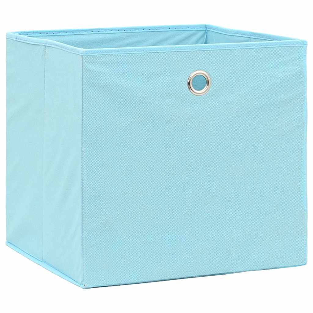 Vidaxl opbergboxen 10 st 32x32x32 cm stof babyblauw