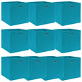 Vidaxl opbergboxen 10 st 32x32x32 cm stof babyblauw