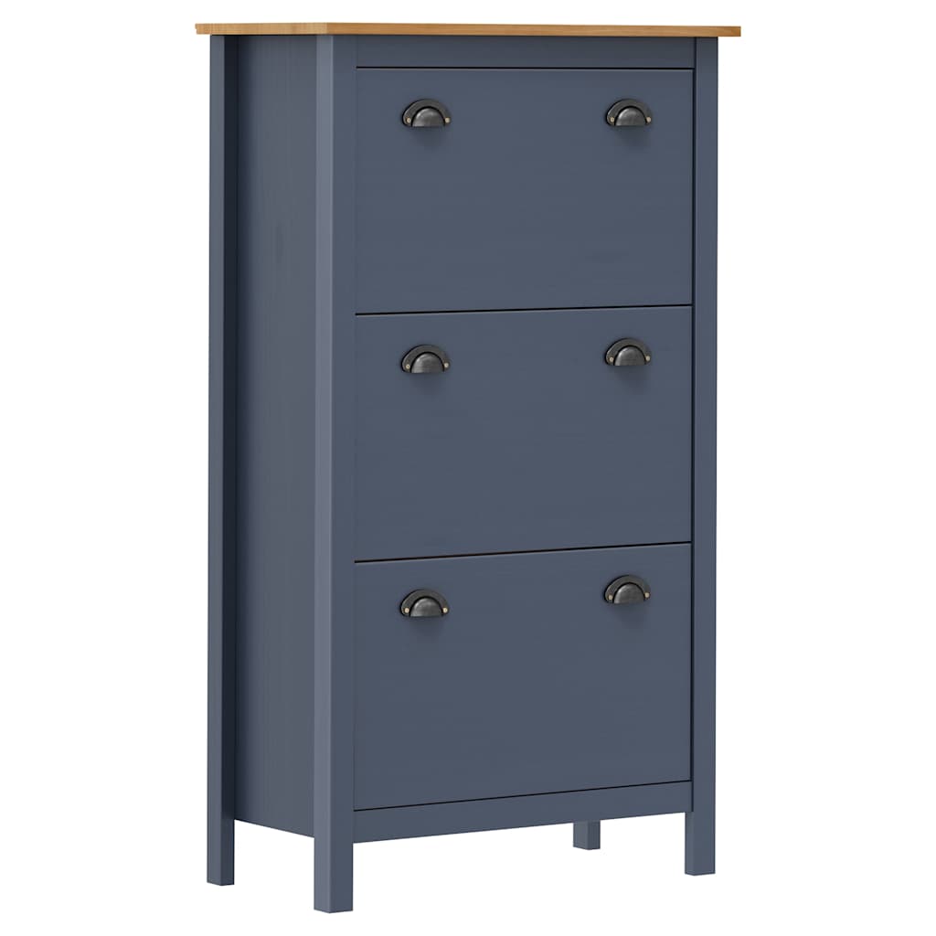 Vidaxx Schuhschrank Hügel 72x35x124 cm Festkieferngrau