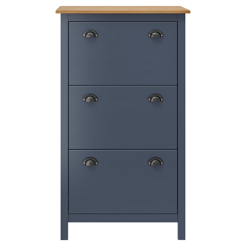 Vidaxx Schuhschrank Hügel 72x35x124 cm Festkieferngrau