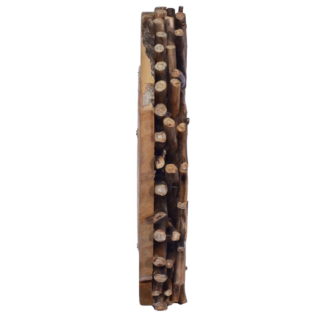 VidaXL -Wandspiegel um 40 cm Teakholz Holz