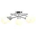 Vidaxl plafondlamp met keramieken bolvormige kappen voor 5xe14 wit