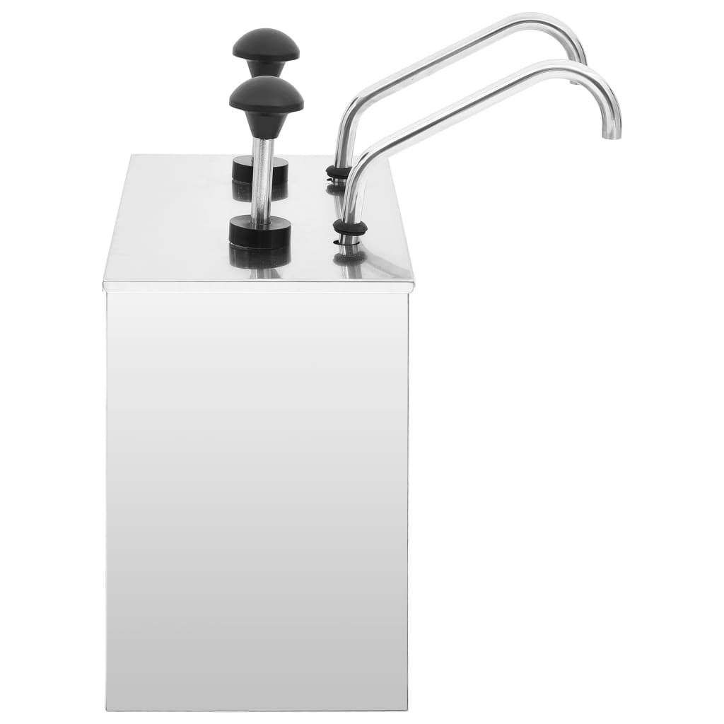 VidaXL -Saucenspender 2x3,5 L Edelstahl