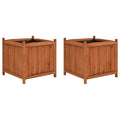 Vidaxl plantenbakken verhoogd 2 st 50x50x50 cm vurenhout
