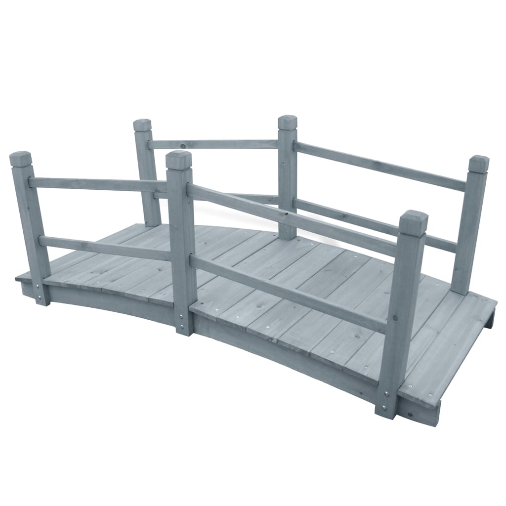 VidaXL Gartenbrücke 140x60x56 cm Festkieferngrau