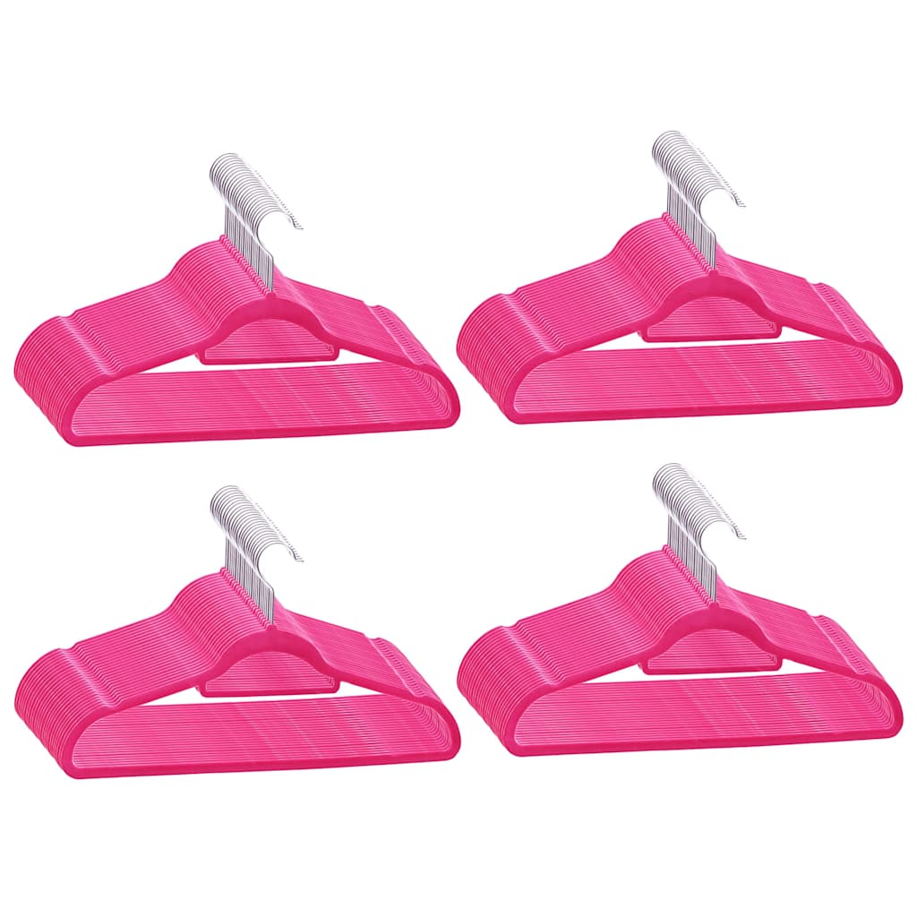 VIDAXL 100-teiliges-Kleidungsschwertere-Set Anti-Slip-Samtrosa