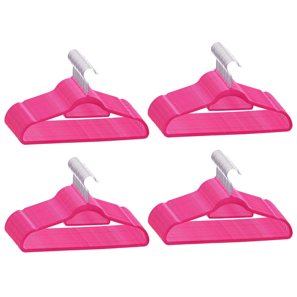 VIDAXL 100-teiliges-Kleidungsschwertere-Set Anti-Slip-Samtrosa