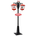 Vidaxl straatlantaarn met kerstman 81x40x188 cm pvc zwart en rood