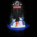 Vidaxl kerstboom sneeuwend met paraplubasis 170 cm pvc blauw