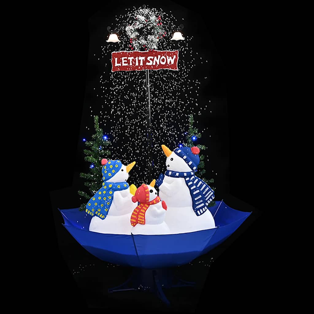 Vidaxl Weihnachtsbaum mit Regenschutz, 170 cm, PVC, Blau