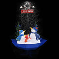 Vidaxl kerstboom sneeuwend met paraplubasis 170 cm pvc blauw