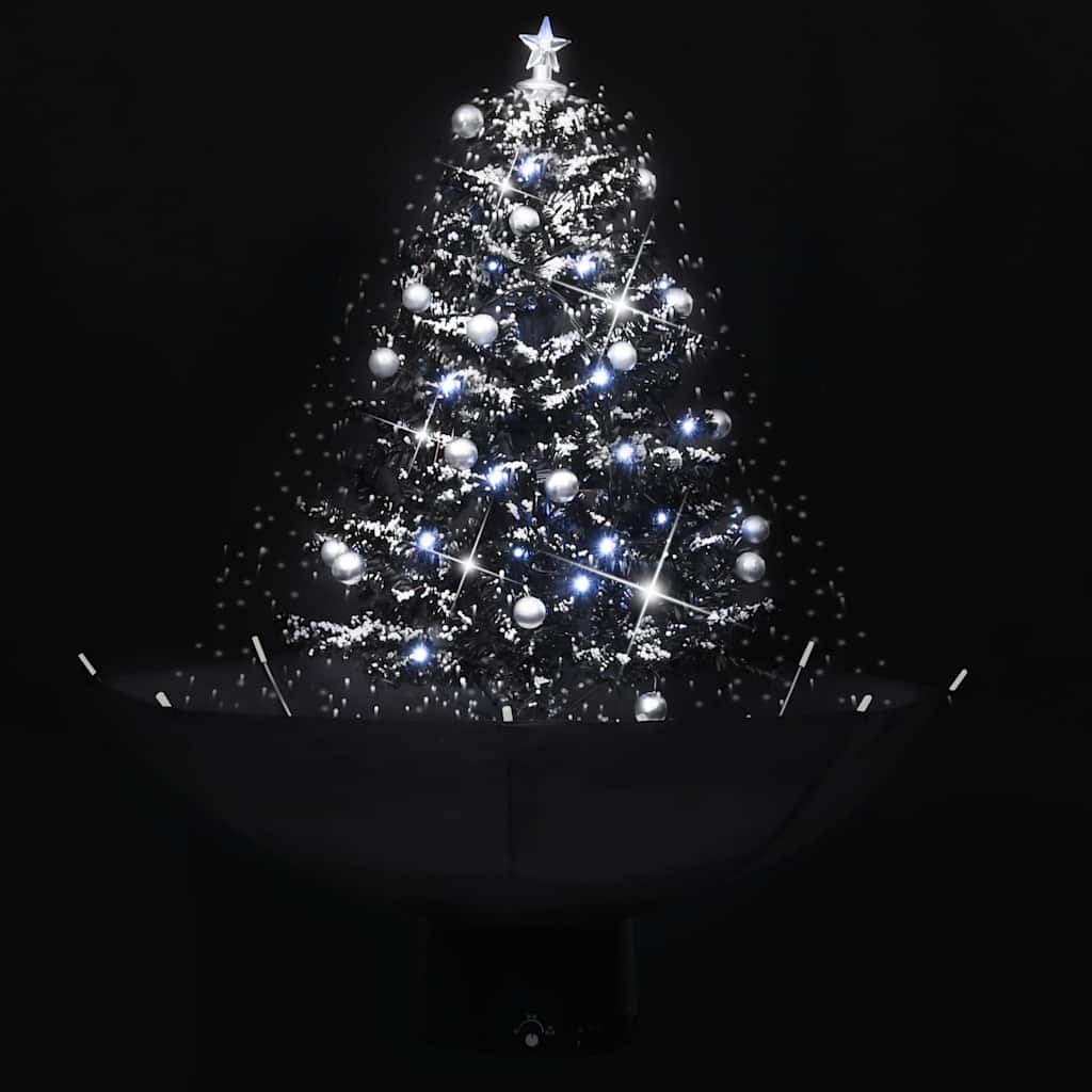 Vidaxl kerstboom sneeuwend met paraplubasis 75 cm pvc zwart