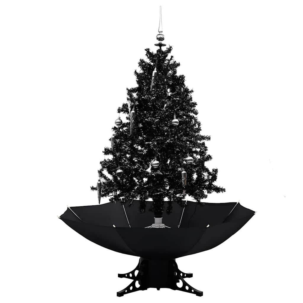 VidaXL Weihnachtsbaum mit Regenschutz, 140 cm, PVC, Schwarz