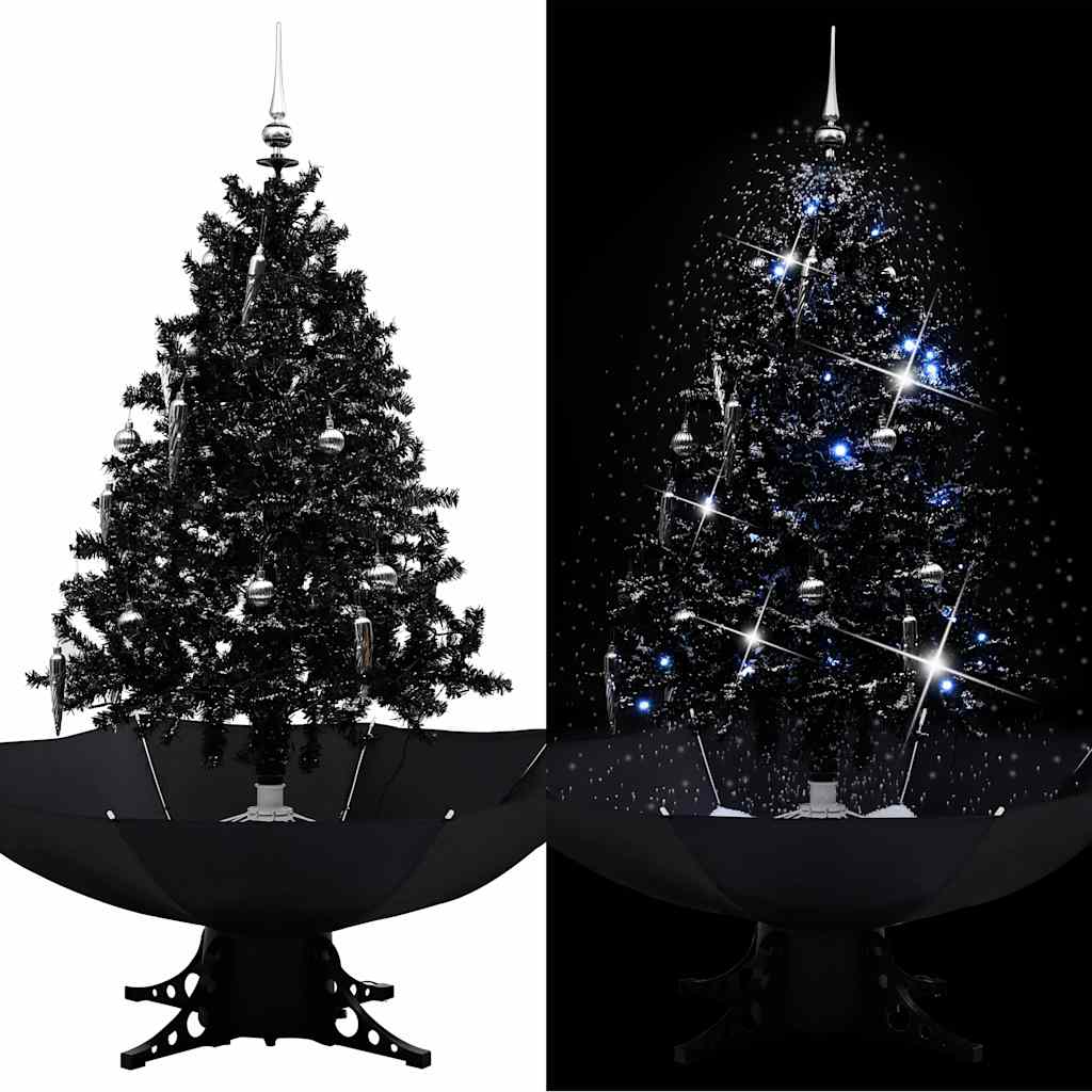VidaXL Weihnachtsbaum mit Regenschutz, 140 cm, PVC, Schwarz