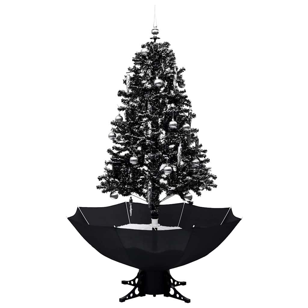 VidaXL Weihnachtsbaum mit Regenschutz, 170 cm, PVC, Schwarz