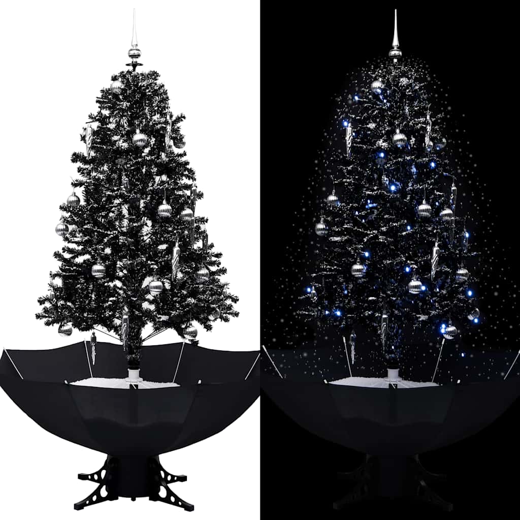 VidaXL Weihnachtsbaum mit Regenschutz, 170 cm, PVC, Schwarz