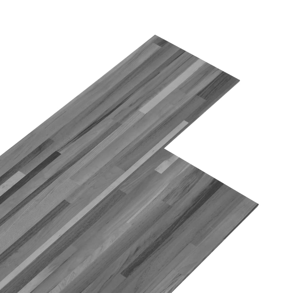 Vidaxl Dielen selbstklebend 5,02 m² 2 mm PVC gestreift grau