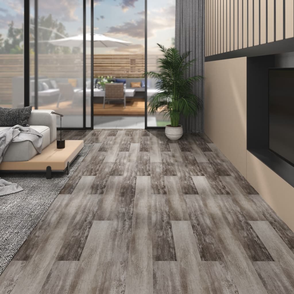Vidaxl Dielen selbstklebend 5,02 m² 2 mm PVC matt holzbraun