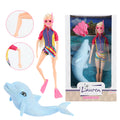 Toi-toys lauren deluxe tienerpop duikster met glitter dolfijn