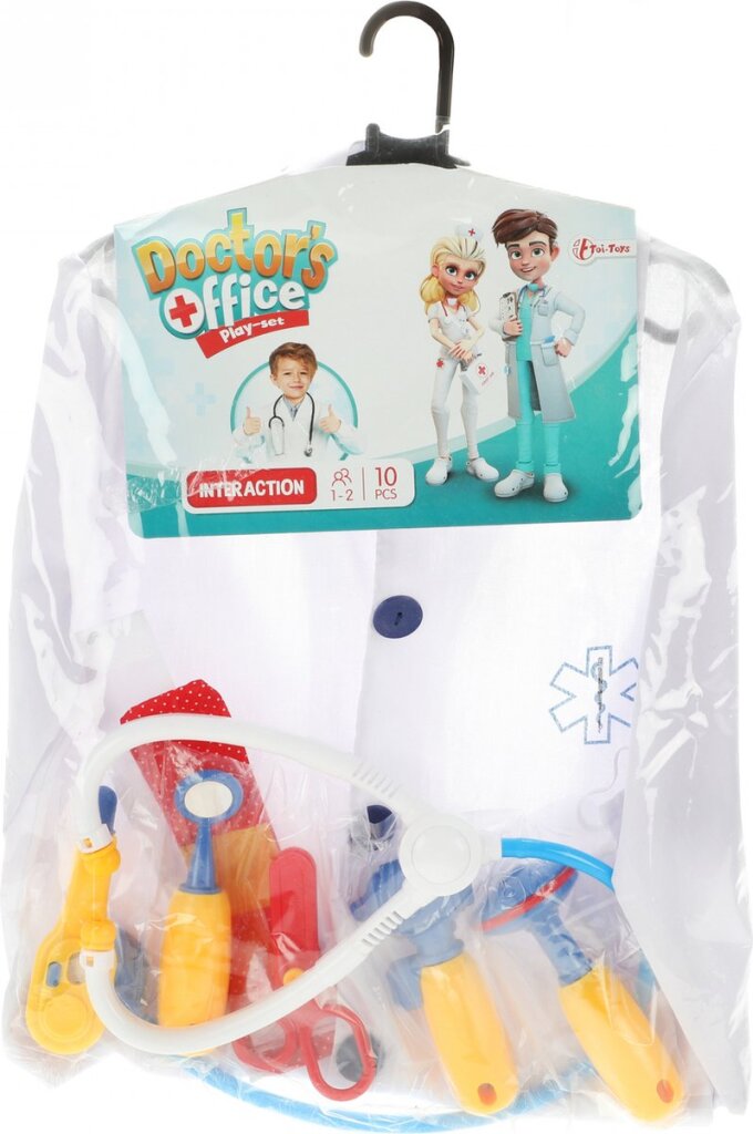 Toi-Toys Arzt-Kostümset für Kinder, Polyester, weiß, 10-teilig