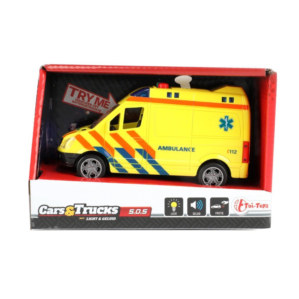 Toi-toys toi toys ambulance frictie +licht geluid