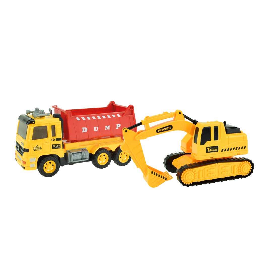 Toi-toys kiepwagen met graafmachine