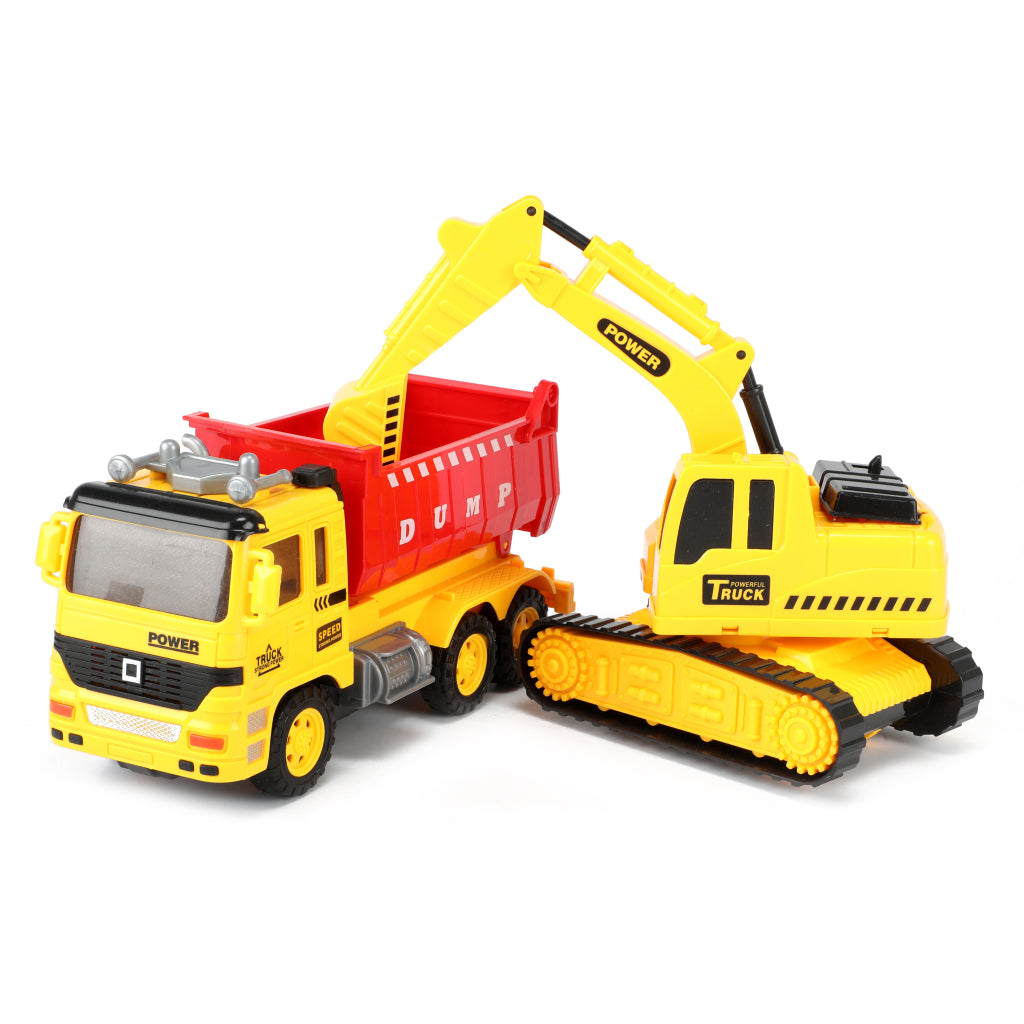 Toi-toys kiepwagen met graafmachine