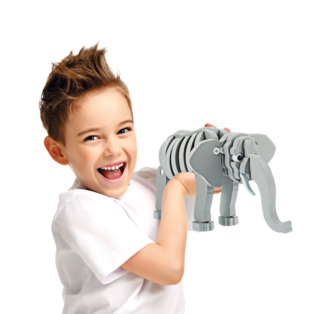 Toi-Toys 3D-Puzzle Elefant Junior 31,5 cm Schaumstoff grau 75-teilig