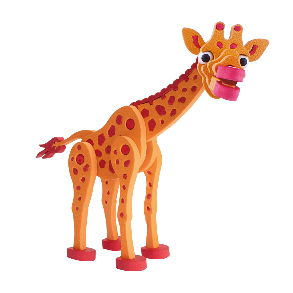 Toi-Toys 3D-Puzzle Giraffe Junior, 31,5 cm, Schaumstoff, orange, 104 Teile