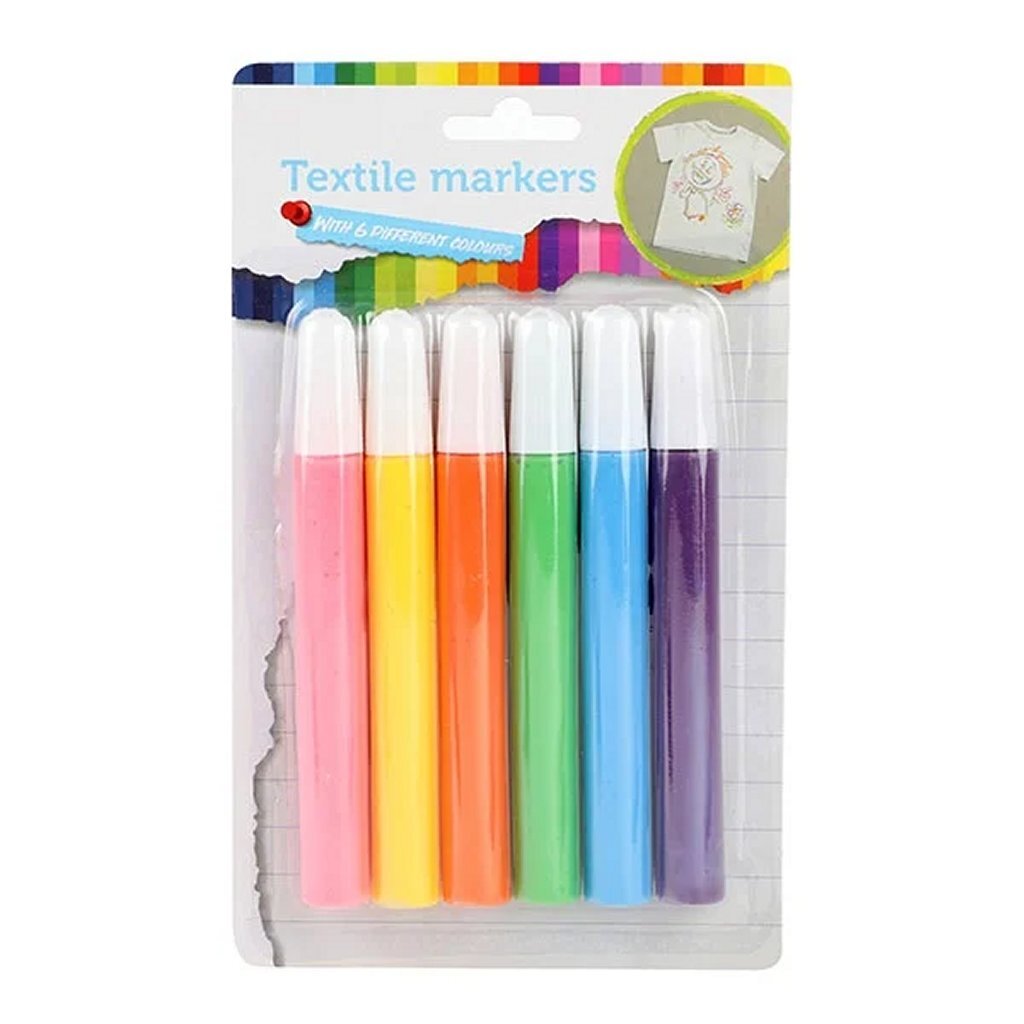 Toi-toys textielstiften 6 stuks