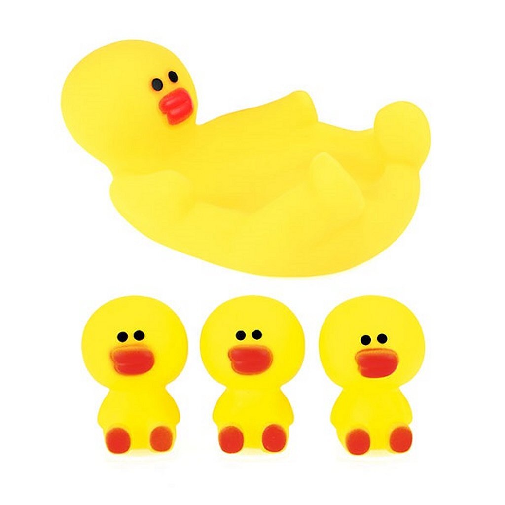 Toi-Toys Little Stars große Gummiente mit 3 kleinen Gummienten