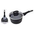 Excellent Houseware Stielkasserolle 18 cm aus geschmiedetem Aluminium