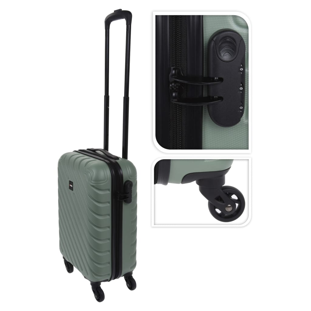 ProWorld Koffer, Rautenmuster, 28 l, grün