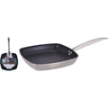 Excellent houseware grillpan 26 cm zilver