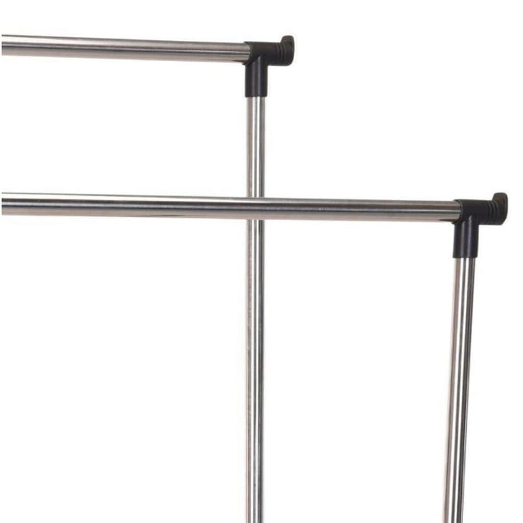 Kleiderständer von Storage Solutions mit Rollen, doppelt, 80 x 42 x (90–160) cm