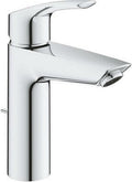 Grohe eurosmart wastafelmengkraan - m-size - metalen hendel - silkmove starlight ecojoy - temperatuurbegrenzer - chroom