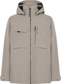 Didriksons aston usx jkt 5 unisex outdoorjas - ash brown