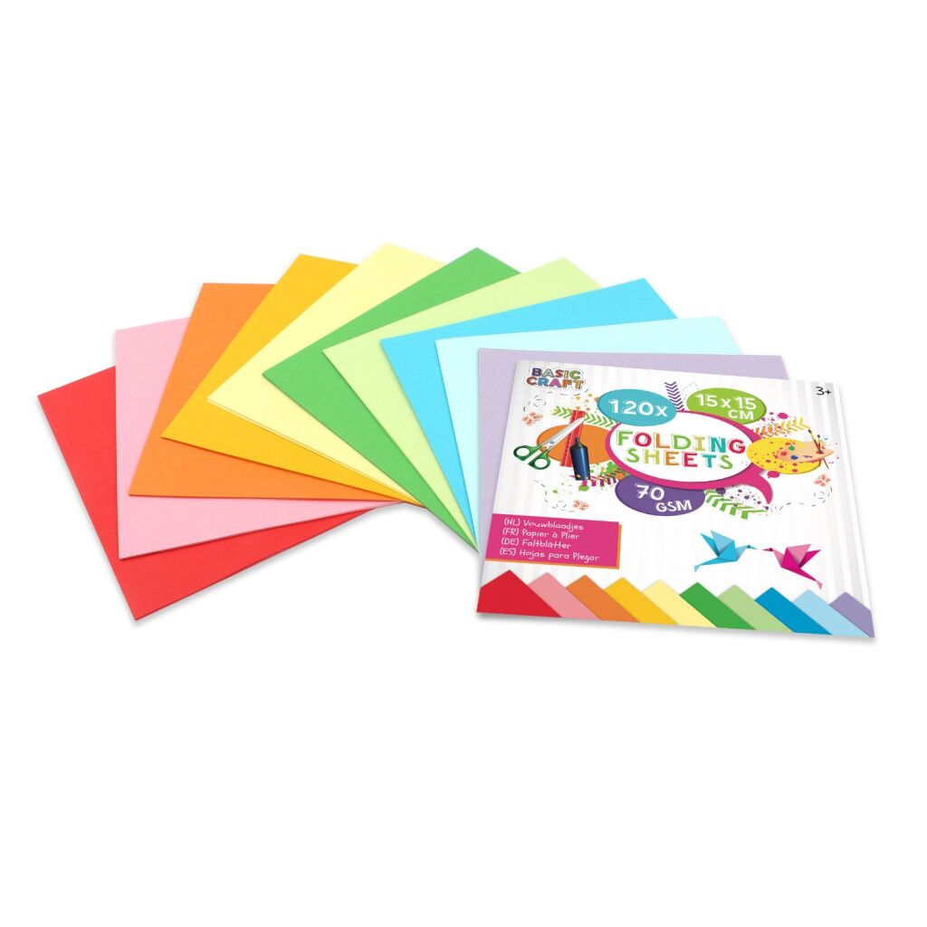 Vouwblaadjes 15x15 cm 120 stuks | 6 stuks