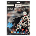 Nassau Fine Art Nassau Malen nach Zahlen Tiger - inkl. 9 Farbtöpfchen und Pinsel